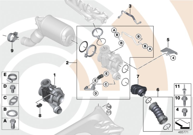 2016 BMW 535d xDrive Turbocharger And Installation Kit Value Line Diagram 2