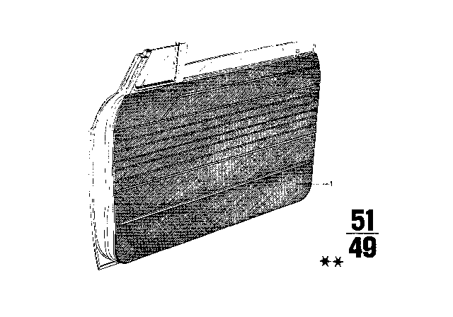 1972 BMW 2002tii Door Trim Panel Diagram 2