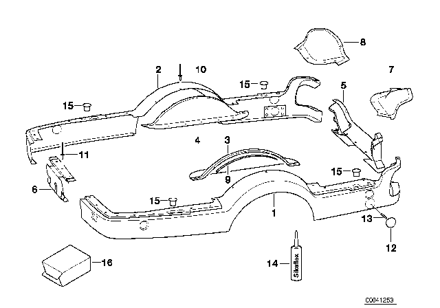 2002 BMW X5 Trailer, Individual Parts, Plastic Parts Diagram