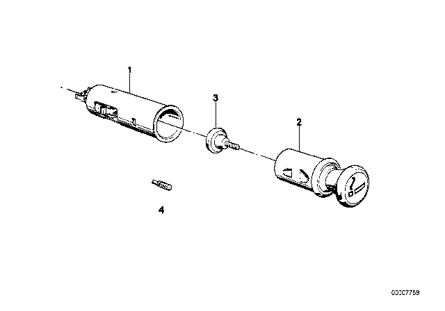 1985 BMW 524td Various Switches Diagram 1