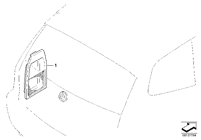 2006 BMW X3 Retrofit: Luggage Compartment Net Diagram 2