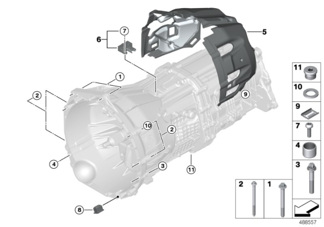 2018 BMW 440i Gear Sensor Diagram for 23147649085