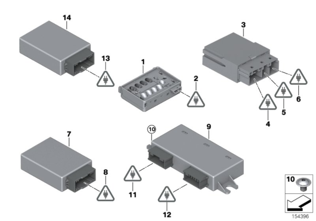 2015 BMW X1 Control Unit / Modules Diagram