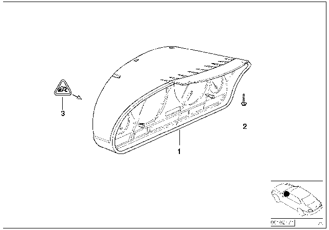 2002 BMW M3 Instrument Cluster Speedometer Diagram for 62117837972