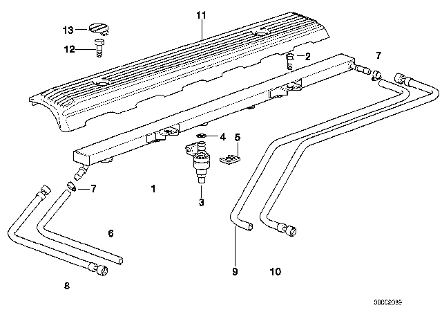 1998 BMW Z3 Fuel Injection System / Injection Valve Diagram