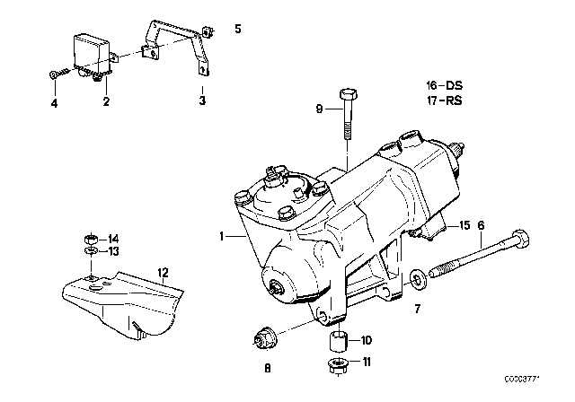 1990 BMW 535i Hydro Steering - Servotronic Diagram