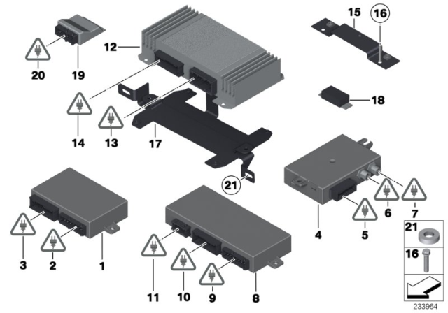 2011 BMW 535i xDrive Control Unit, Security Diagram