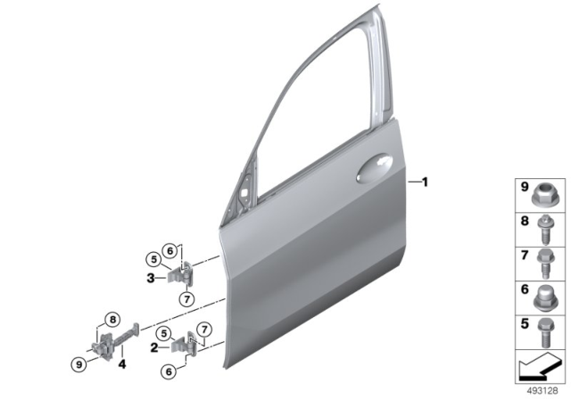 2020 BMW X5 Door Front Right Diagram for 41518738552