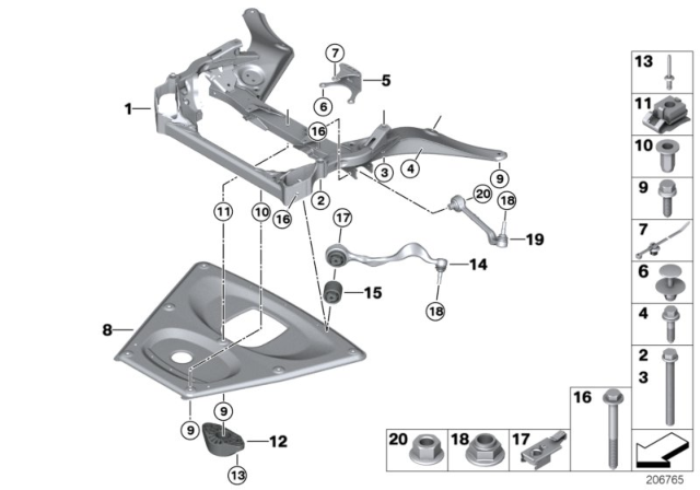 2013 BMW M3 Blind Rivet Diagram for 07119903402