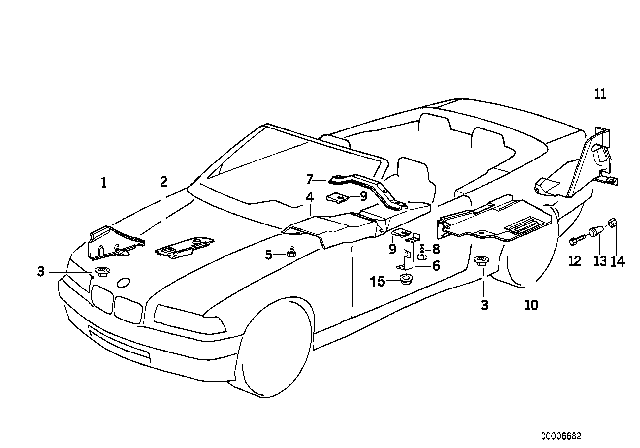 1996 BMW 318i Heat Insulation Diagram