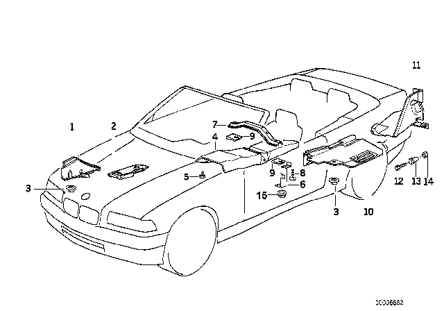 1997 BMW 328i Heat Insulation Diagram