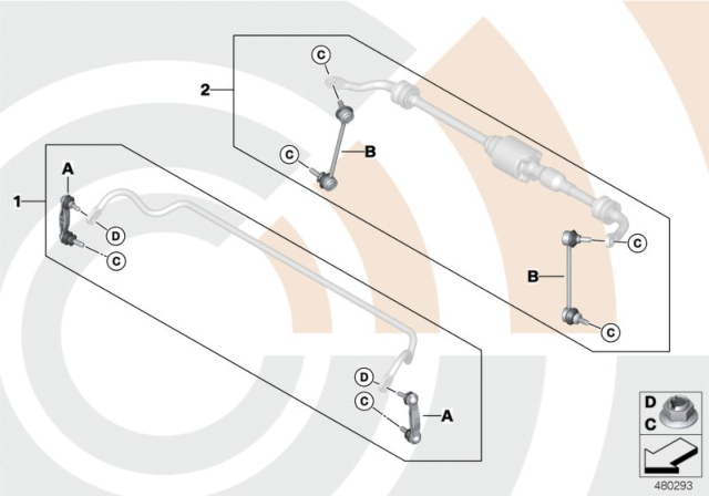 2015 BMW 640i Repair Kit, Anti-Roll Bar Links Diagram