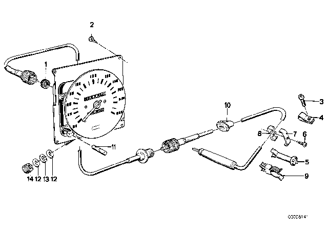 1983 BMW 320i Speedometer Cable Diagram