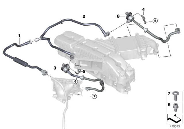 2018 BMW M760i xDrive BRACKET VENTILATION VALVE Diagram for 13908607968