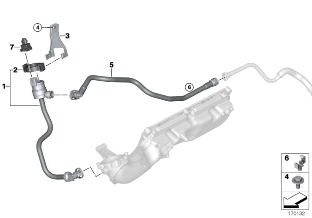 2013 BMW 550i Fuel Tank Breather Valve Diagram