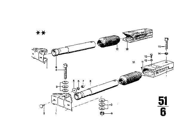 1972 BMW 3.0CS Bumper USA, Front Diagram 4