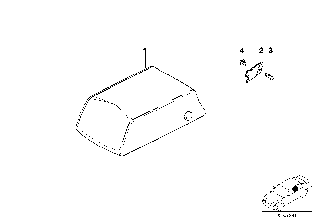 2003 BMW 540i Rear Seat Centre Armrest Diagram 1