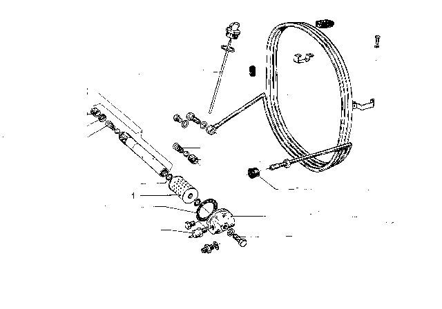 1963 BMW 700 Lubrication System - Oil Filter Diagram