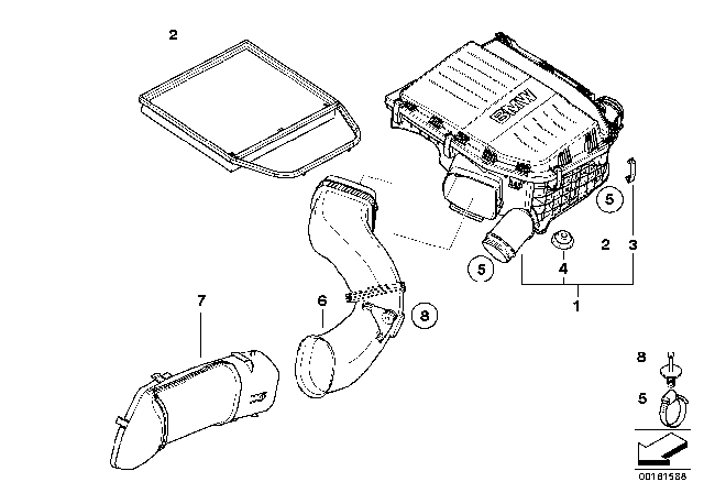 2009 BMW 535i xDrive Expanding Rivet Diagram for 07149140831