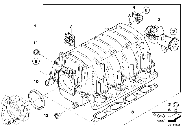 2007 BMW Alpina B7 Profile-Gasket Diagram for 13547510433