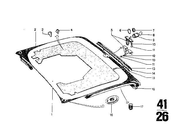 1972 BMW Bavaria Trunk Lid Diagram