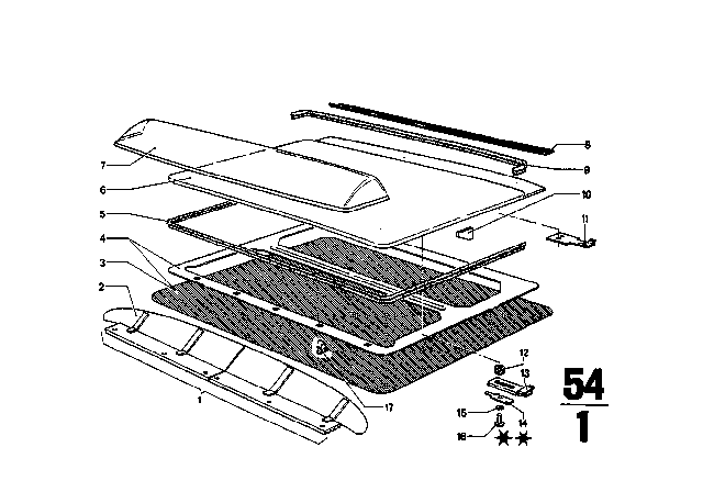 1976 BMW 2002 Guide Diagram for 54121815185