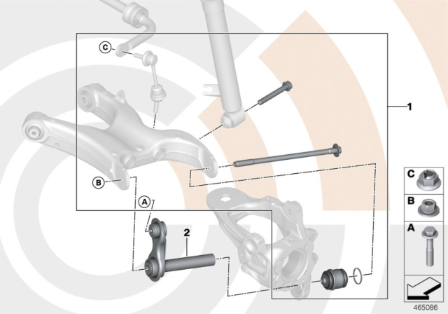 2010 BMW X5 Repair Kit, Ball Joint Diagram