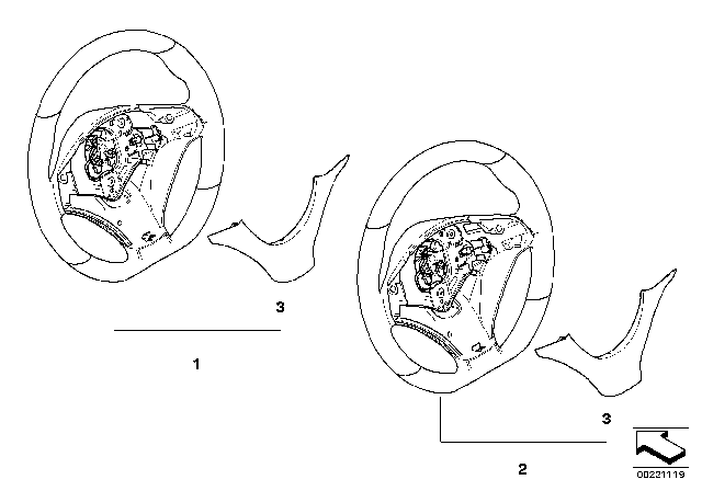 2011 BMW X6 Performance Steering Wheel Diagram