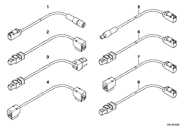 2007 BMW 650i Universal Aerial Cable Diagram 3