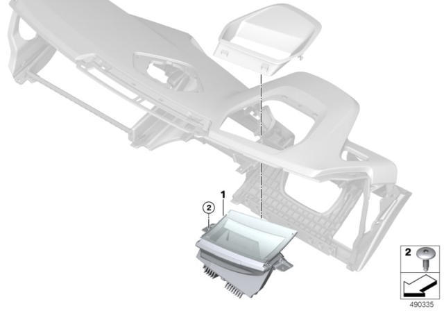 2020 BMW Z4 Head-Up Display Diagram