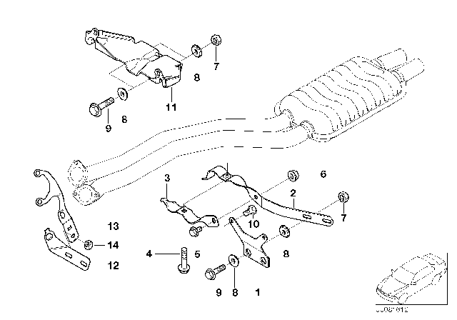 2003 BMW 525i Connection Plate Diagram for 18207508518