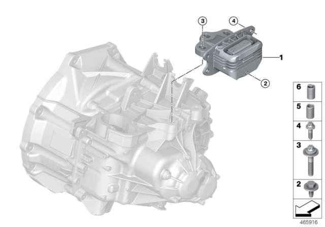2018 BMW X2 Gearbox Mount Diagram for 22316853449
