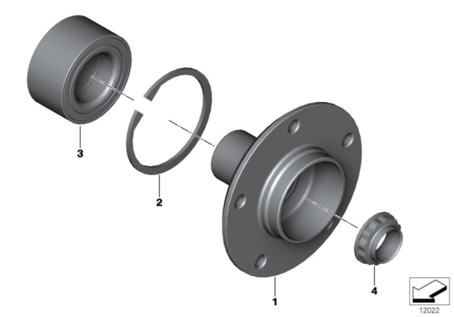 2004 BMW Z4 Side Shaft/Wheel Bearings Diagram