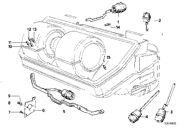 1981 BMW 733i Connector Diagram for 64111466206