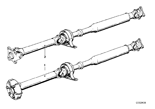 1980 BMW 633CSi Drive Shaft Diagram for 26111208640