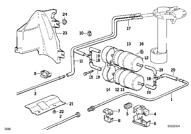 1993 BMW 740i Hose Elbow Diagram for 13311308897