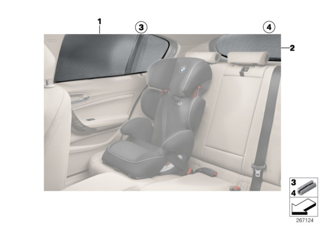 2015 BMW X5 Sunblind Diagram