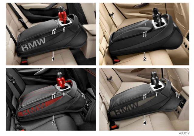 2012 BMW X3 Storage Pocket, Rear Compartment, 2 BMW Lines Diagram