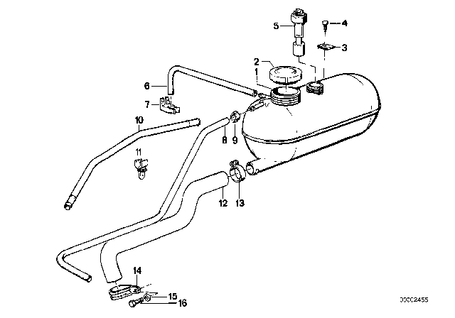 1988 BMW 325i Expansion Tank Diagram 2