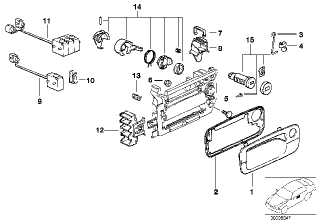 1995 BMW 850Ci Housing Right Diagram for 51218123296