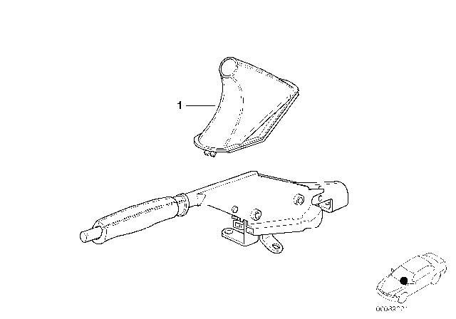 1998 BMW Z3 Individual Handbrake Lever Diagram 1