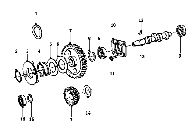 1962 BMW 700 Camshaft Diagram