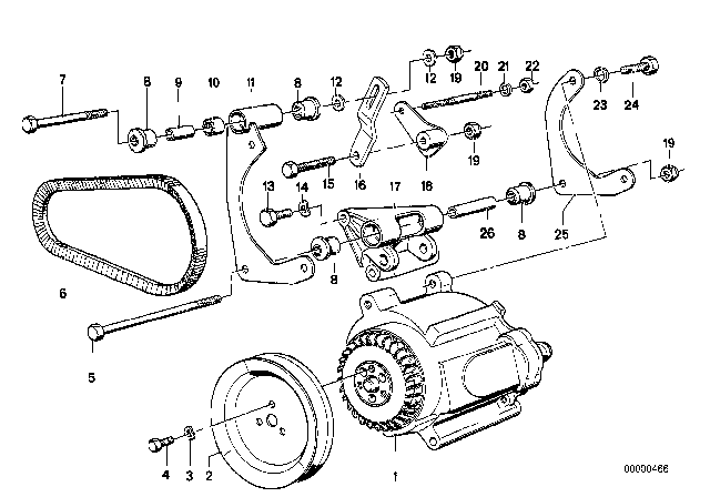 1977 BMW 630CSi Emission Control - Air Pump Diagram