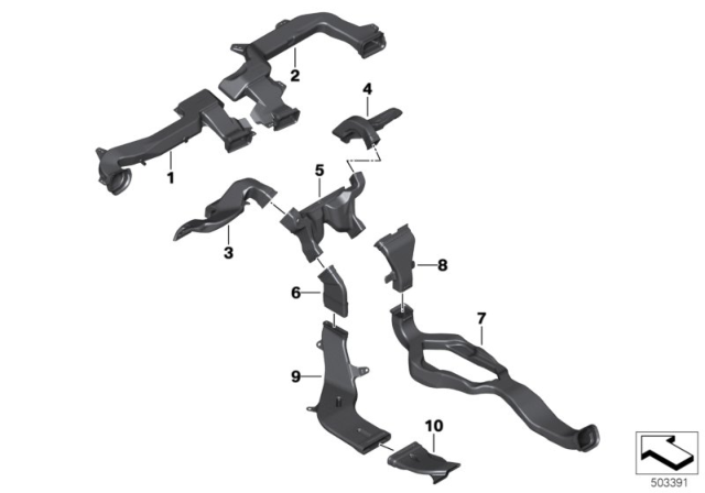 2020 BMW M235i xDrive Gran Coupe Air Ducts Diagram