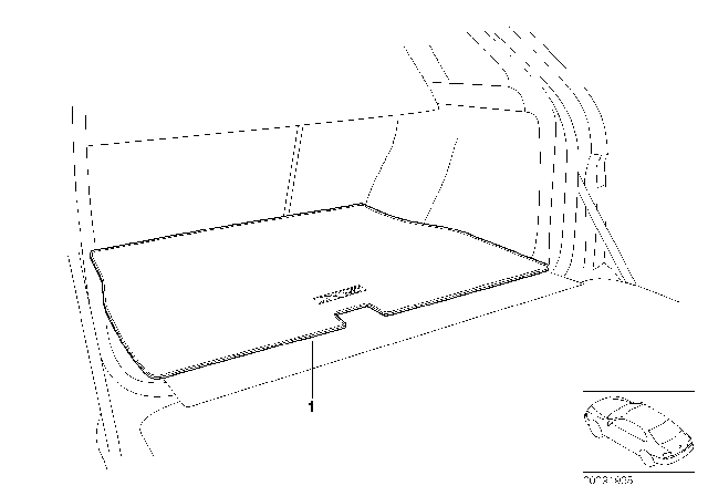 2007 BMW X5 Trunk Mat Diagram