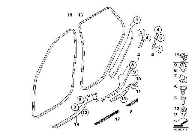 2011 BMW X5 Mucket / Trim, Entrance Diagram