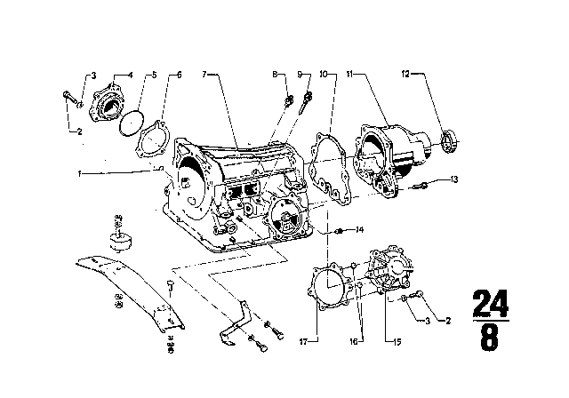 1971 BMW 3.0CS Housing & Attaching Parts (Bw 65) Diagram 2