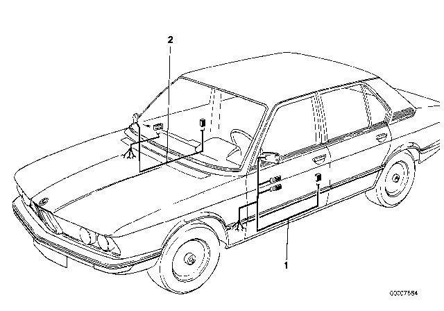 1980 BMW 528i Various Additional Wiring Sets Diagram