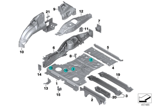 2010 BMW X5 Rear Left Wheelhouse Diagram for 41117174285