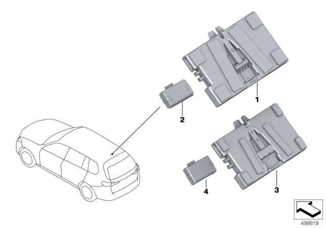 2019 BMW X7 Telematics Control Unit Diagram